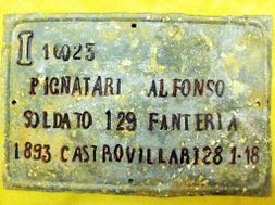 Alfonso Pignatari, soldato 129 fanteria di Castrovillari nato nel 1893 e caduto il 28 gennaio del 1918